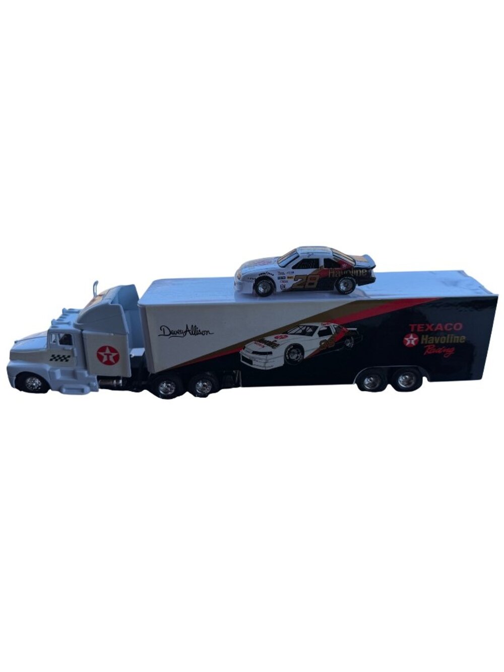 Racing Champions 1:64 Scale Die-Cast Cab Racing Car & Transporter Davey Allison